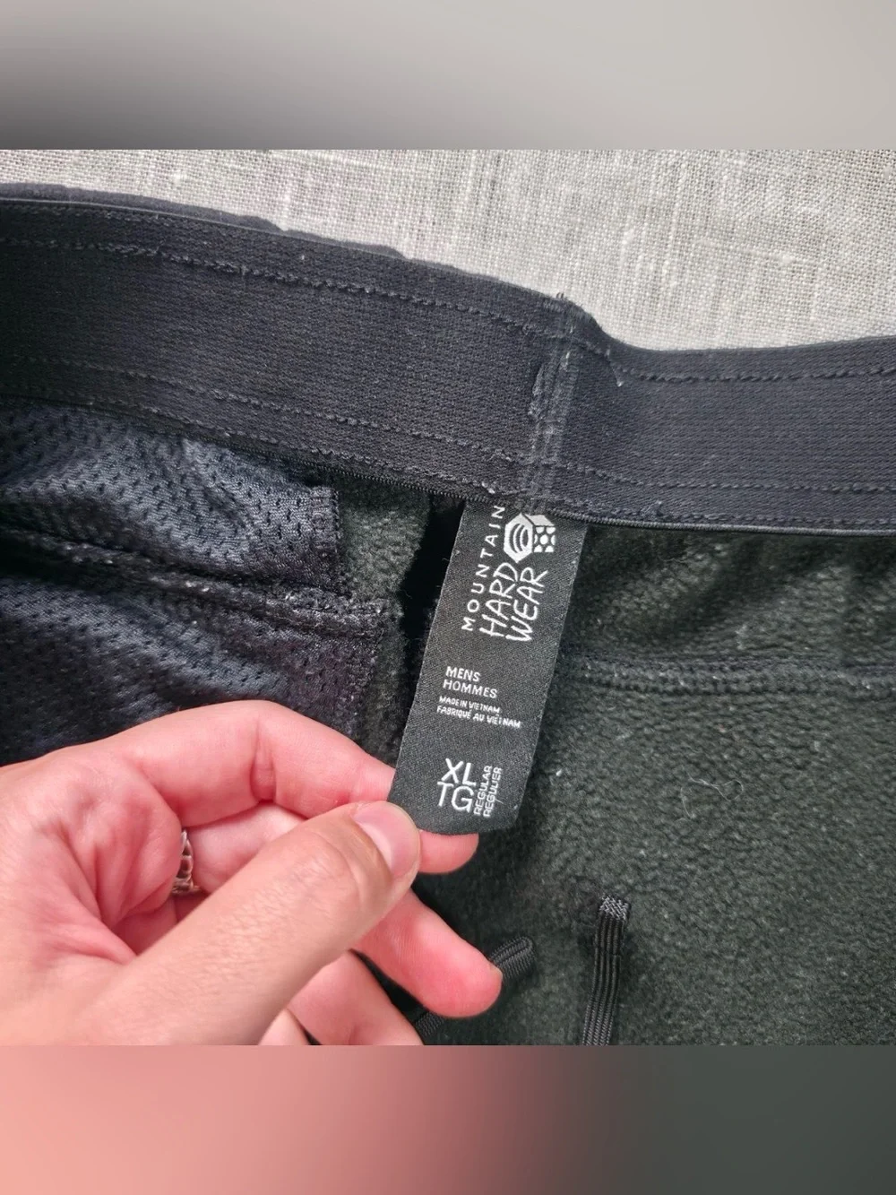 Mountain Hardwear Polartec Fleece Sweatpants Black Men's XL Heavyweight